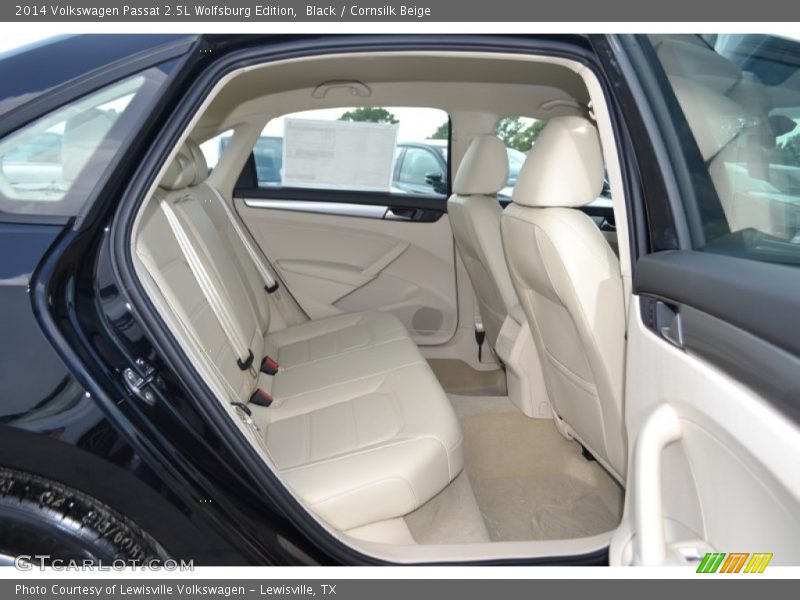 Black / Cornsilk Beige 2014 Volkswagen Passat 2.5L Wolfsburg Edition