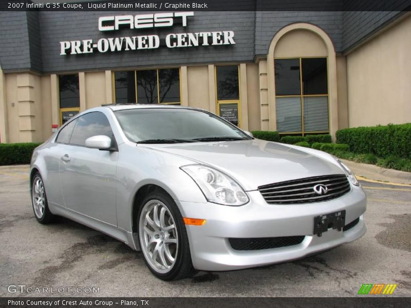 Liquid Platinum Metallic / Graphite Black 2007 Infiniti G 35 Coupe
