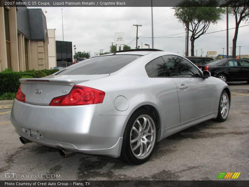 Liquid Platinum Metallic / Graphite Black 2007 Infiniti G 35 Coupe