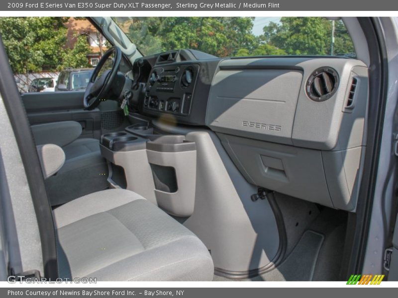 Sterling Grey Metallic / Medium Flint 2009 Ford E Series Van E350 Super Duty XLT Passenger
