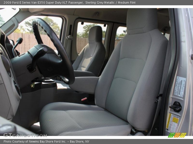 Sterling Grey Metallic / Medium Flint 2009 Ford E Series Van E350 Super Duty XLT Passenger