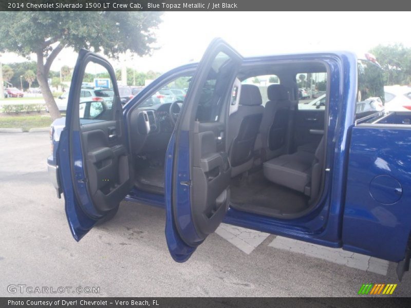 Blue Topaz Metallic / Jet Black 2014 Chevrolet Silverado 1500 LT Crew Cab