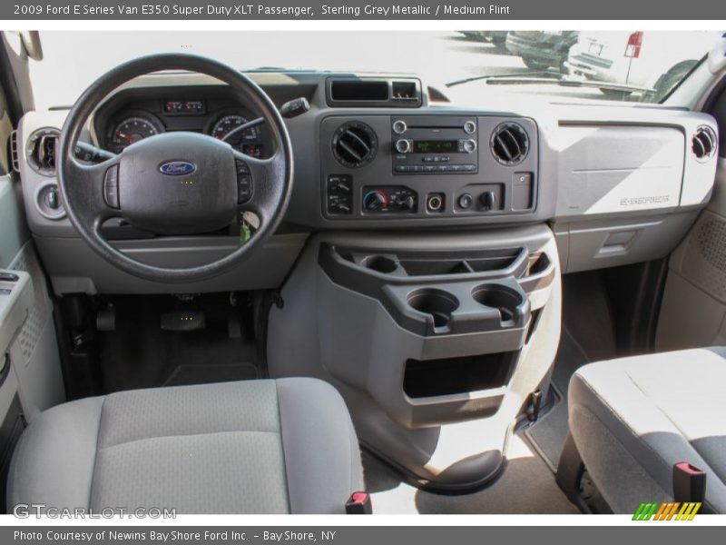Sterling Grey Metallic / Medium Flint 2009 Ford E Series Van E350 Super Duty XLT Passenger