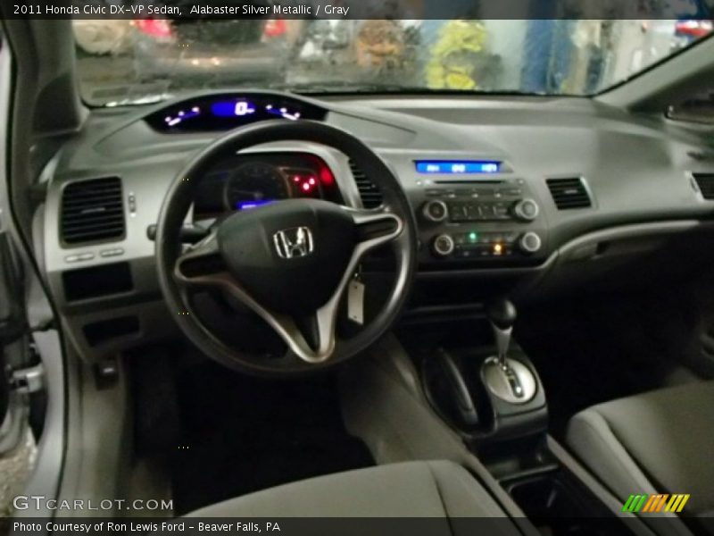Alabaster Silver Metallic / Gray 2011 Honda Civic DX-VP Sedan