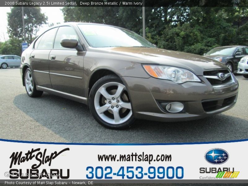 Deep Bronze Metallic / Warm Ivory 2008 Subaru Legacy 2.5i Limited Sedan