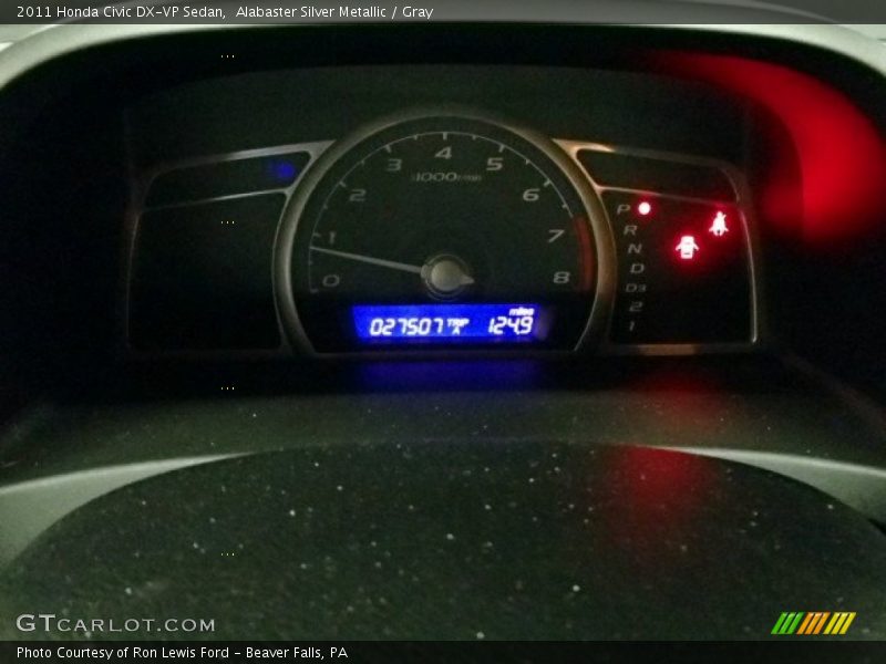 Alabaster Silver Metallic / Gray 2011 Honda Civic DX-VP Sedan