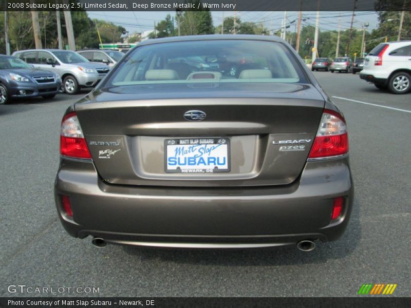 Deep Bronze Metallic / Warm Ivory 2008 Subaru Legacy 2.5i Limited Sedan