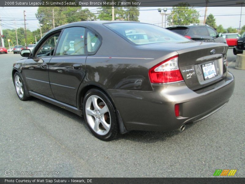 Deep Bronze Metallic / Warm Ivory 2008 Subaru Legacy 2.5i Limited Sedan