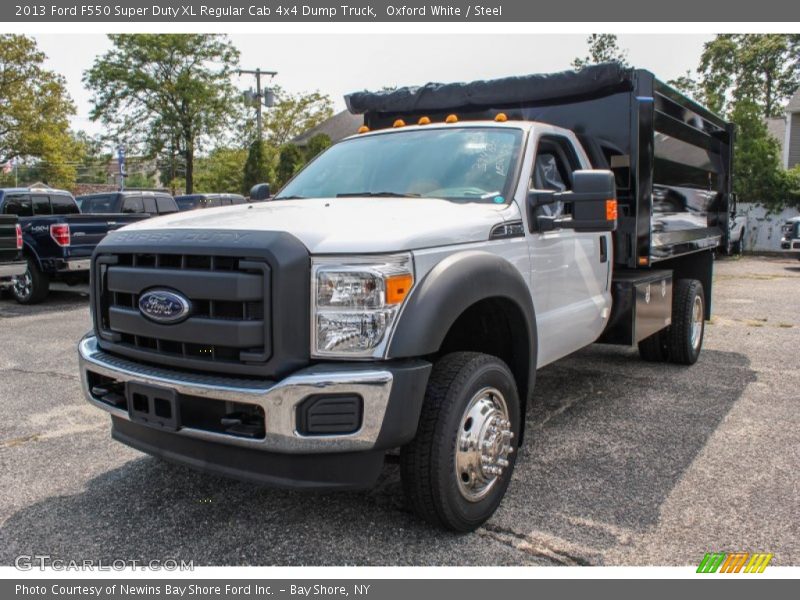 Front 3/4 View of 2013 F550 Super Duty XL Regular Cab 4x4 Dump Truck
