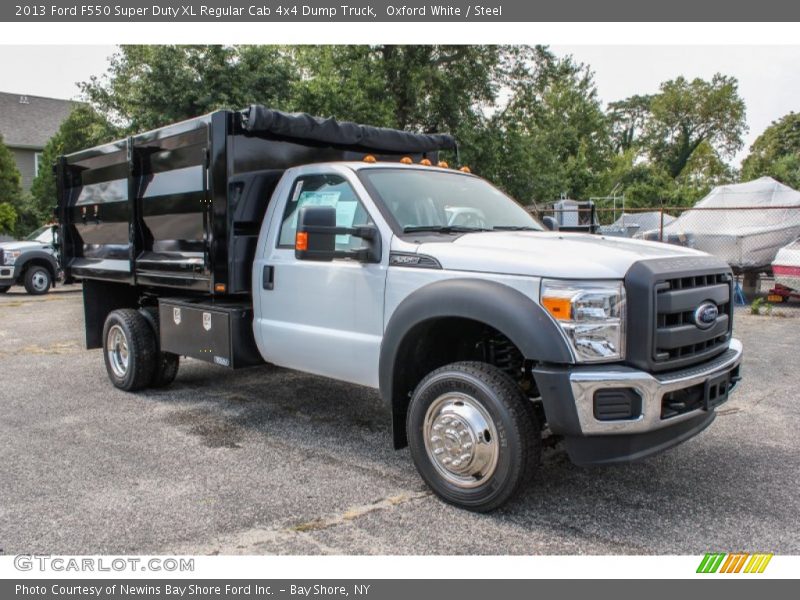 Front 3/4 View of 2013 F550 Super Duty XL Regular Cab 4x4 Dump Truck