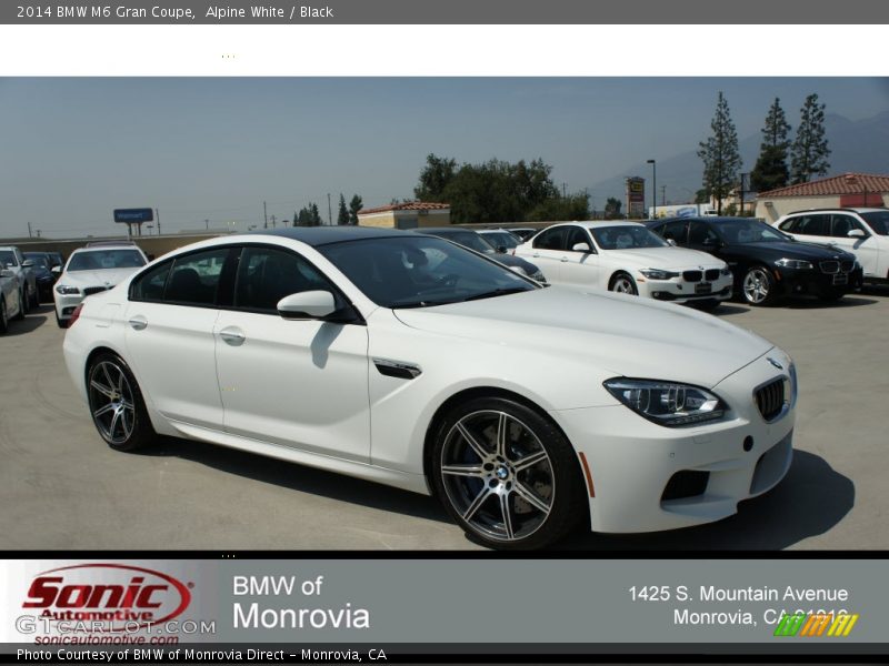Alpine White / Black 2014 BMW M6 Gran Coupe