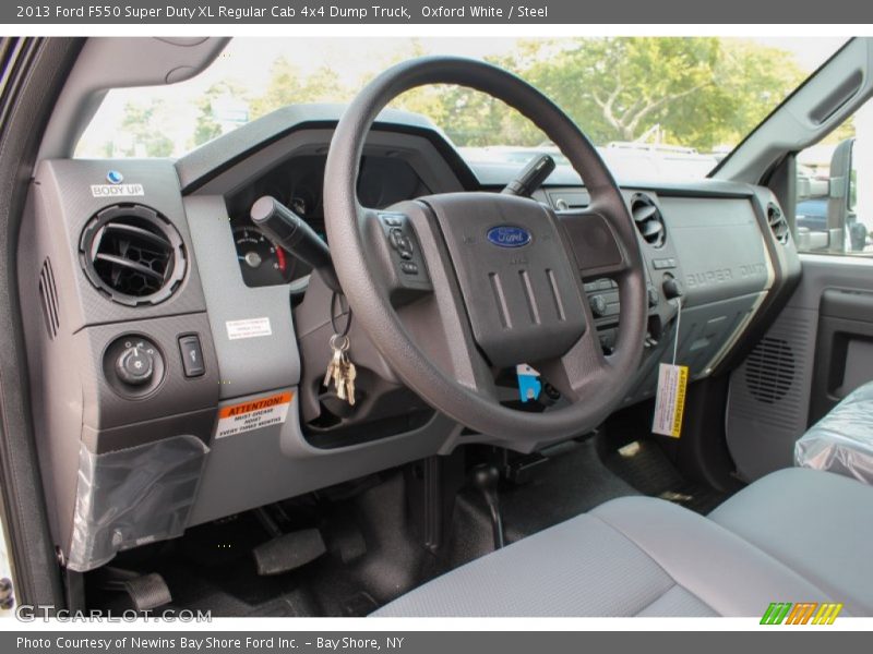  2013 F550 Super Duty XL Regular Cab 4x4 Dump Truck Steel Interior