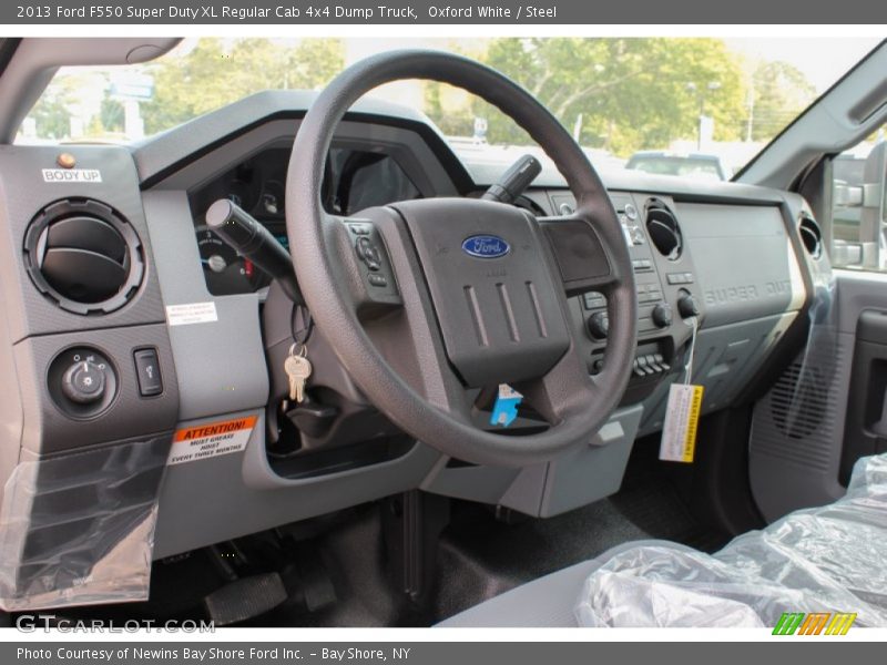 Oxford White / Steel 2013 Ford F550 Super Duty XL Regular Cab 4x4 Dump Truck