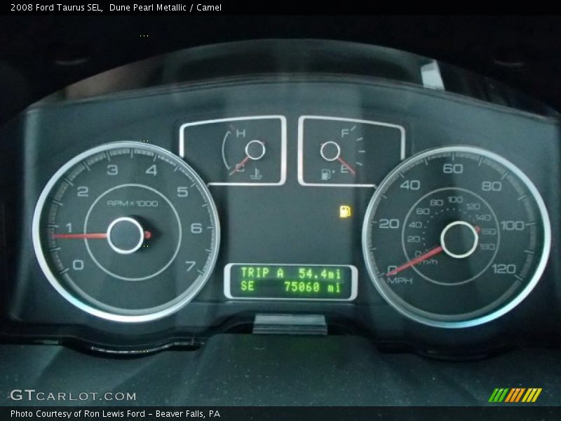Dune Pearl Metallic / Camel 2008 Ford Taurus SEL