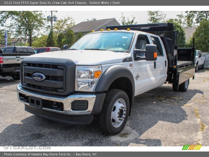 Oxford White / Steel 2013 Ford F550 Super Duty XL Crew Cab 4x4 Chassis