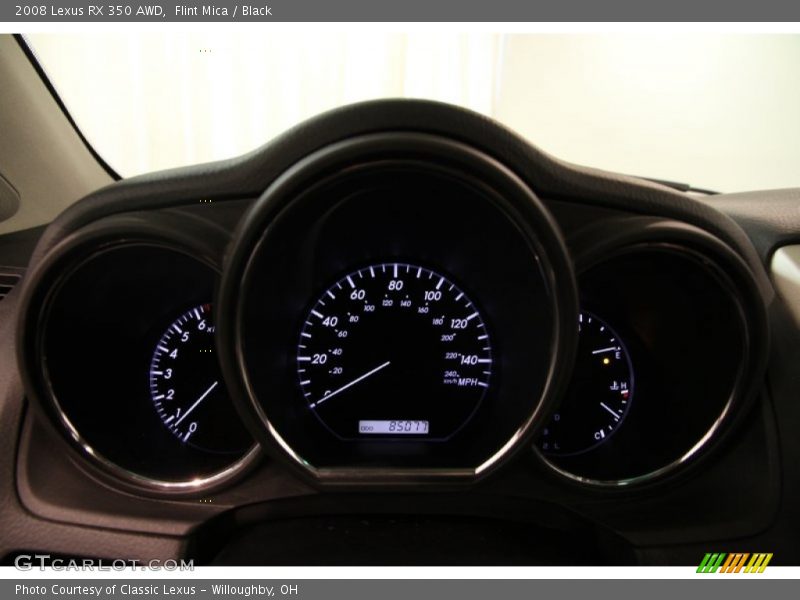 Flint Mica / Black 2008 Lexus RX 350 AWD