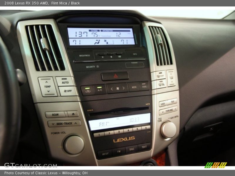 Flint Mica / Black 2008 Lexus RX 350 AWD