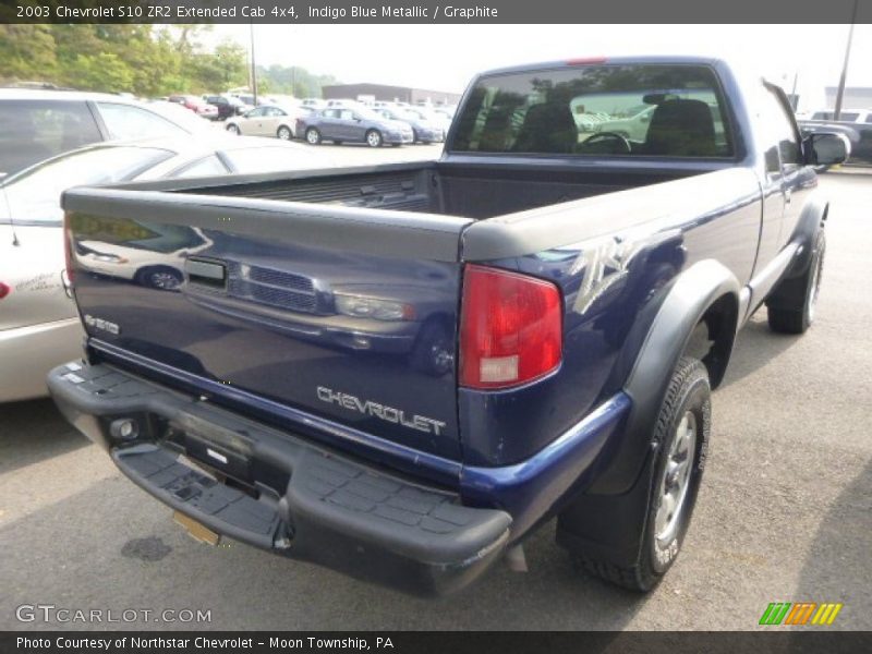 Indigo Blue Metallic / Graphite 2003 Chevrolet S10 ZR2 Extended Cab 4x4