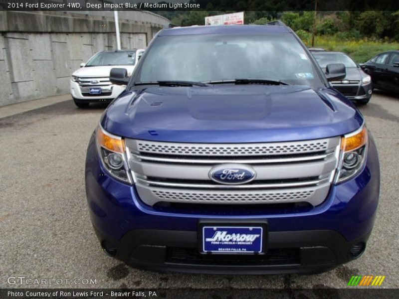 Deep Impact Blue / Medium Light Stone 2014 Ford Explorer 4WD