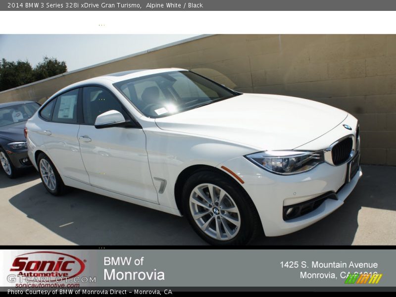 Alpine White / Black 2014 BMW 3 Series 328i xDrive Gran Turismo