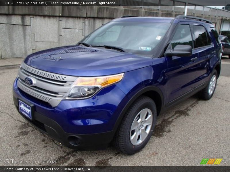 Deep Impact Blue / Medium Light Stone 2014 Ford Explorer 4WD