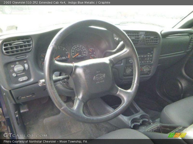 Indigo Blue Metallic / Graphite 2003 Chevrolet S10 ZR2 Extended Cab 4x4