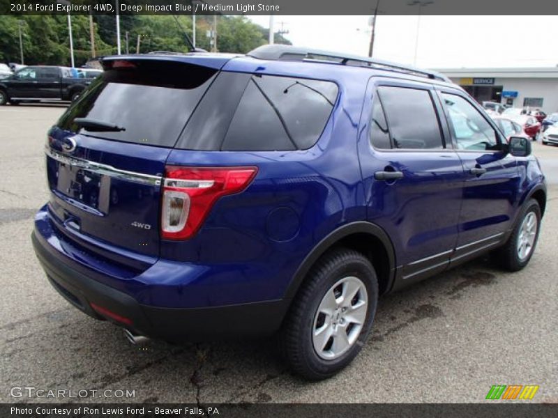 Deep Impact Blue / Medium Light Stone 2014 Ford Explorer 4WD