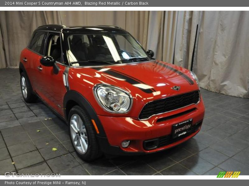Blazing Red Metallic / Carbon Black 2014 Mini Cooper S Countryman All4 AWD