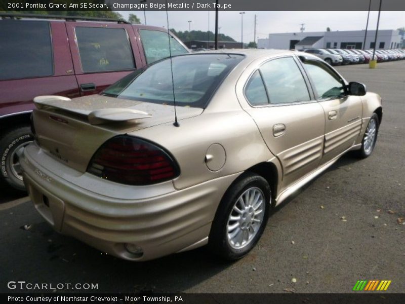 Champagne Beige Metallic / Dark Taupe 2001 Pontiac Grand Am SE Sedan