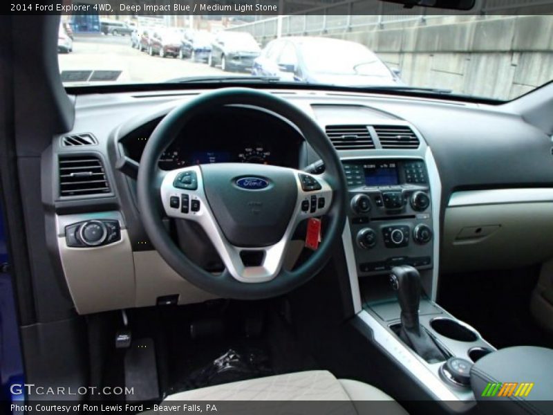 Deep Impact Blue / Medium Light Stone 2014 Ford Explorer 4WD