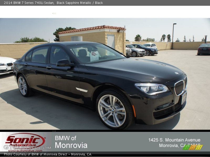 Black Sapphire Metallic / Black 2014 BMW 7 Series 740Li Sedan