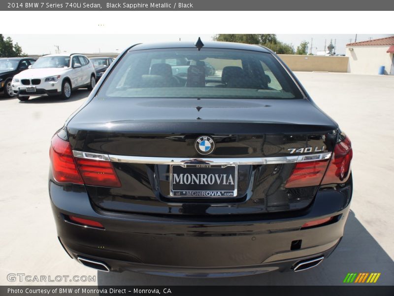 Black Sapphire Metallic / Black 2014 BMW 7 Series 740Li Sedan