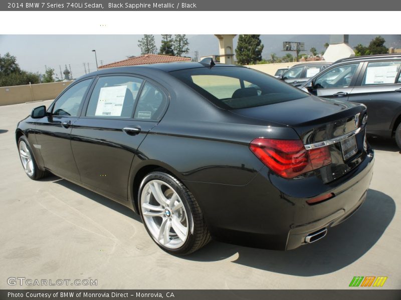 Black Sapphire Metallic / Black 2014 BMW 7 Series 740Li Sedan