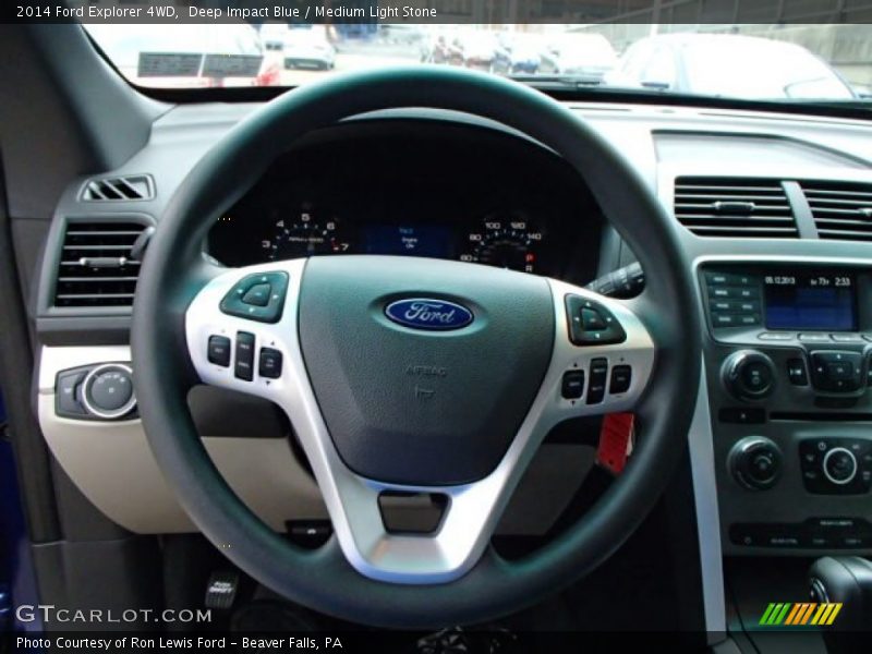 Deep Impact Blue / Medium Light Stone 2014 Ford Explorer 4WD