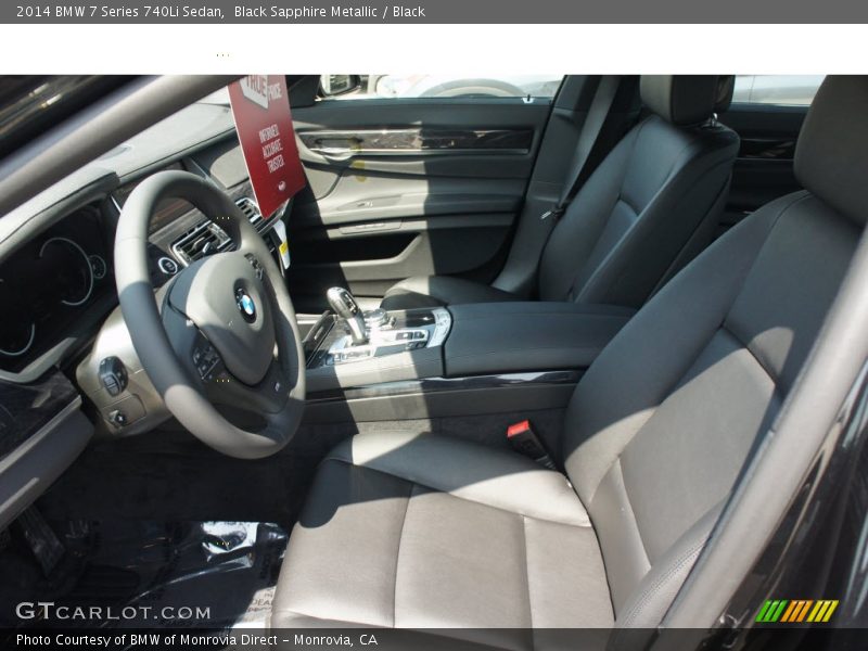Black Sapphire Metallic / Black 2014 BMW 7 Series 740Li Sedan