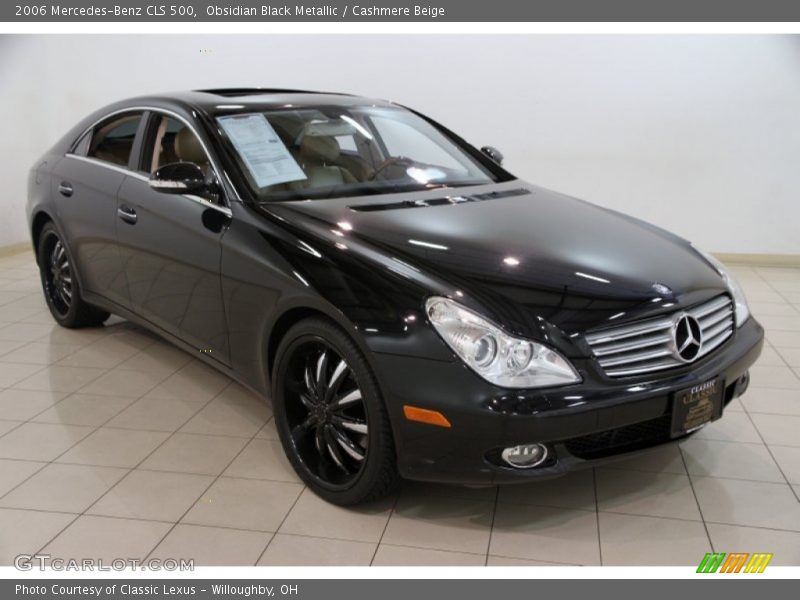 Obsidian Black Metallic / Cashmere Beige 2006 Mercedes-Benz CLS 500