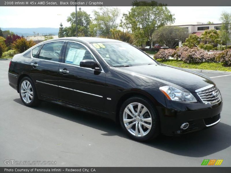 Black Obsidian / Graphite 2008 Infiniti M 45x AWD Sedan