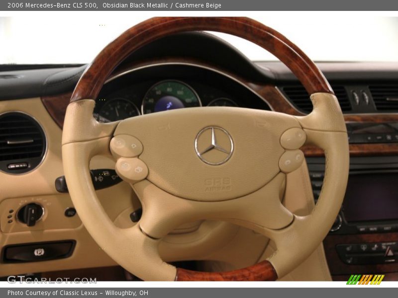 Obsidian Black Metallic / Cashmere Beige 2006 Mercedes-Benz CLS 500