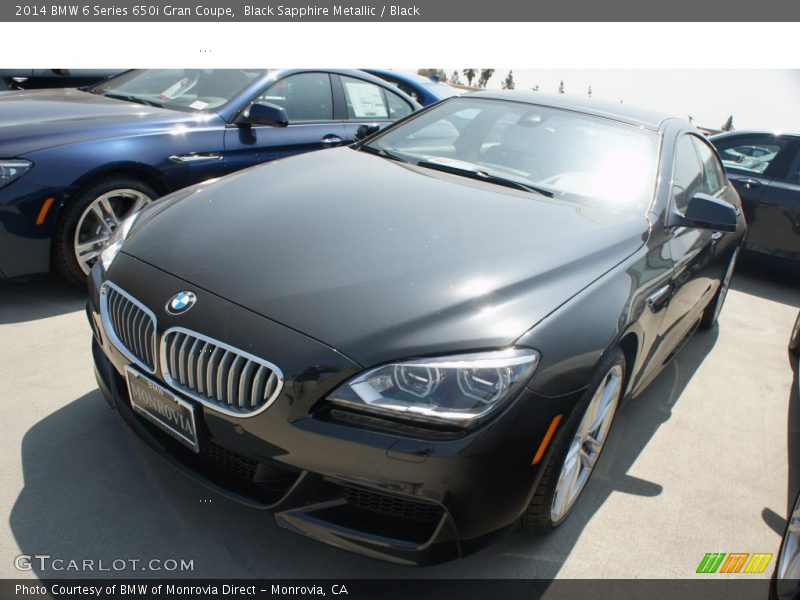 Black Sapphire Metallic / Black 2014 BMW 6 Series 650i Gran Coupe