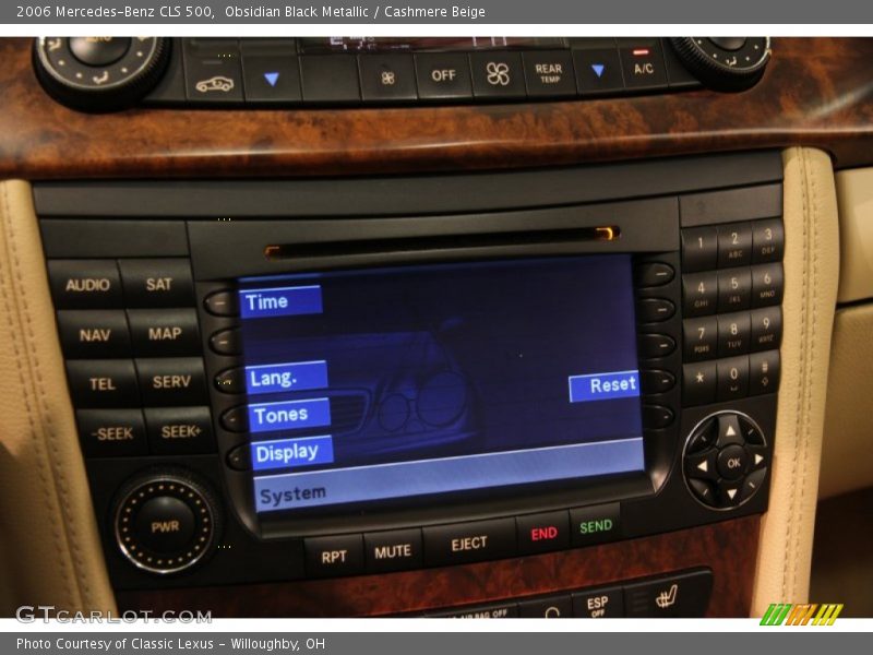 Obsidian Black Metallic / Cashmere Beige 2006 Mercedes-Benz CLS 500