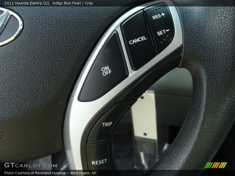 Indigo Blue Pearl / Gray 2011 Hyundai Elantra GLS