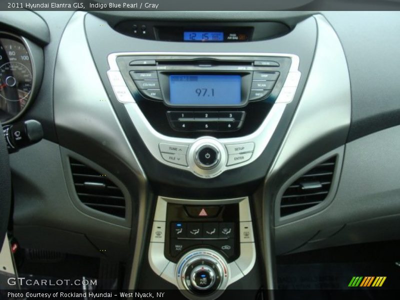 Indigo Blue Pearl / Gray 2011 Hyundai Elantra GLS