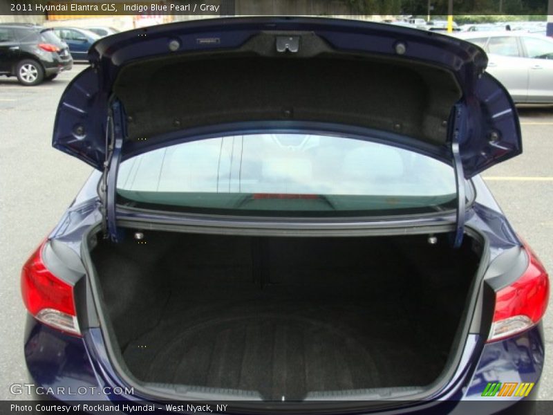 Indigo Blue Pearl / Gray 2011 Hyundai Elantra GLS