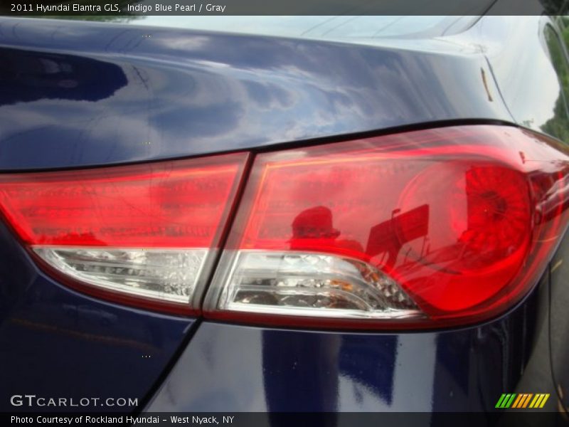 Indigo Blue Pearl / Gray 2011 Hyundai Elantra GLS