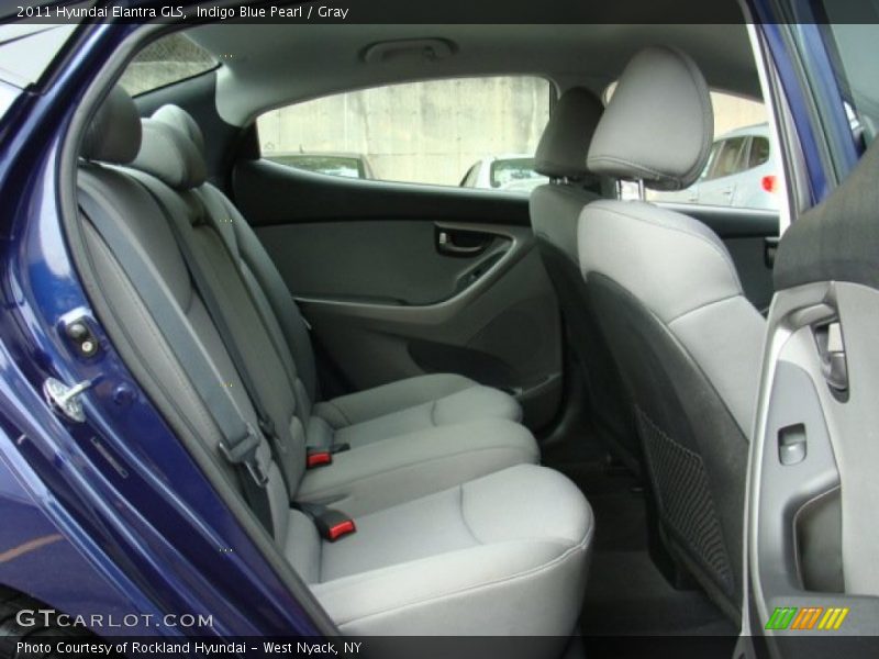 Indigo Blue Pearl / Gray 2011 Hyundai Elantra GLS