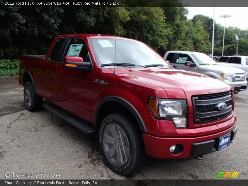 Ruby Red Metallic / Black 2013 Ford F150 FX4 SuperCab 4x4