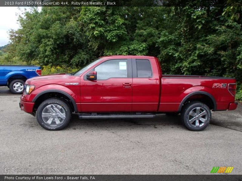 Ruby Red Metallic / Black 2013 Ford F150 FX4 SuperCab 4x4