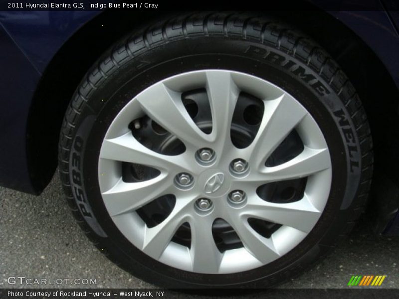 Indigo Blue Pearl / Gray 2011 Hyundai Elantra GLS