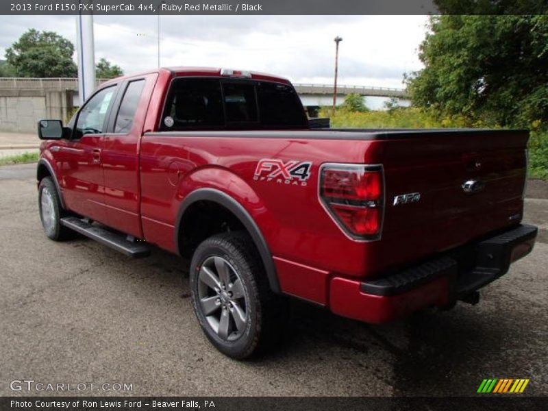 Ruby Red Metallic / Black 2013 Ford F150 FX4 SuperCab 4x4