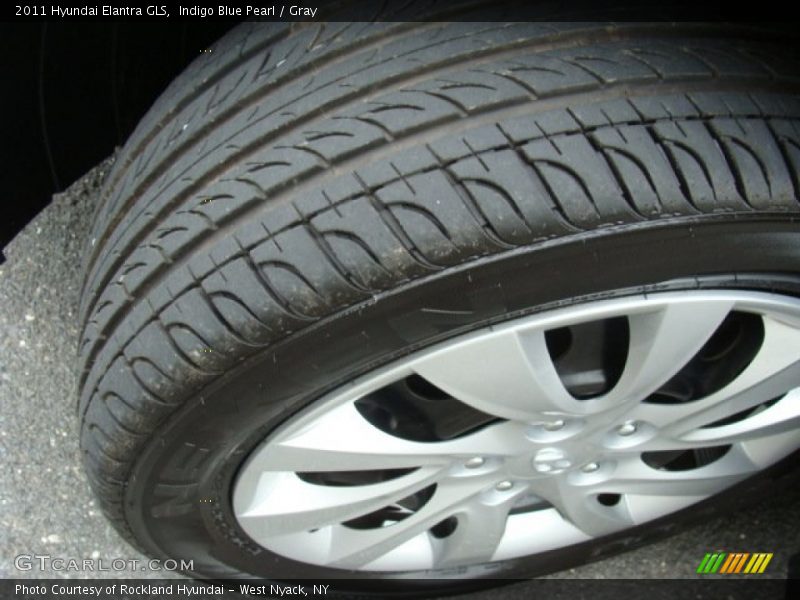 Indigo Blue Pearl / Gray 2011 Hyundai Elantra GLS